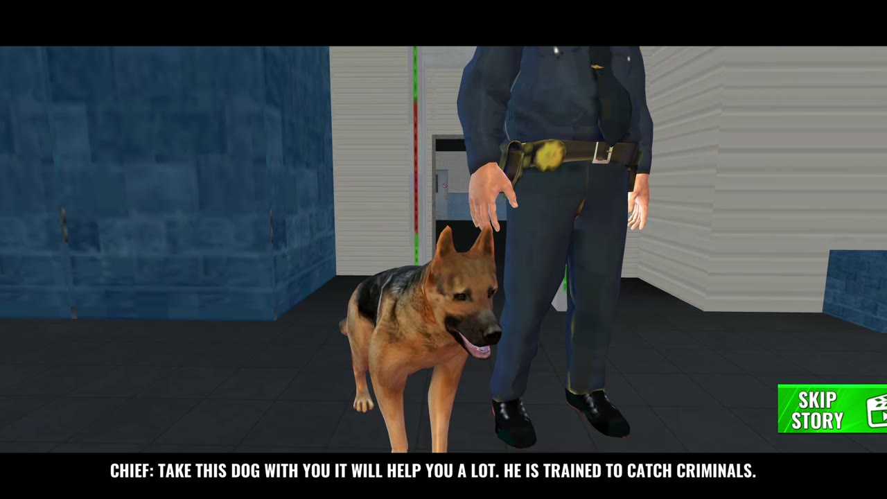 US Police Dog City Crime Chase